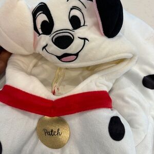Disney 101 Dalmatians Patch Plush White Black Red Costume Hoodie